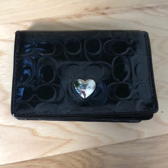 Coach Black Wallet Business Card Case New - Picture 2 of 5